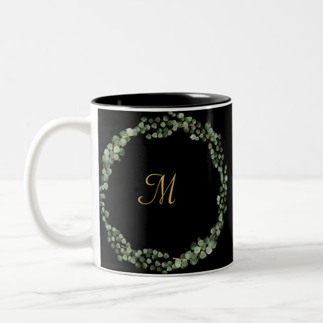 MONOGRAMM BLACK GOLD EUCALYPTUS 2 KAFFEE TASSE (Links)