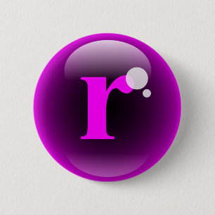 Monogramm-Blase R Button