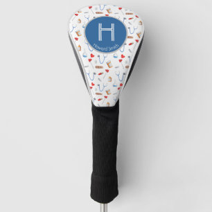 Monogramm Blau Personalisiertes Arzt Instrumental Golf Headcover