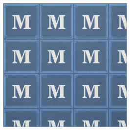 Monogramm blau stoff