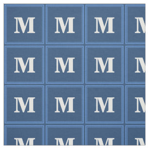 Monogramm blau stoff