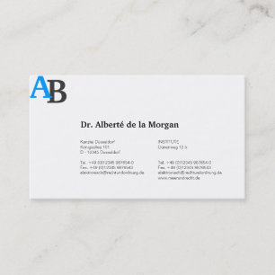 Monogramm Blau Visitenkarte