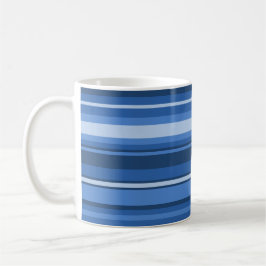 Monogramm blaue Streifen Tasse