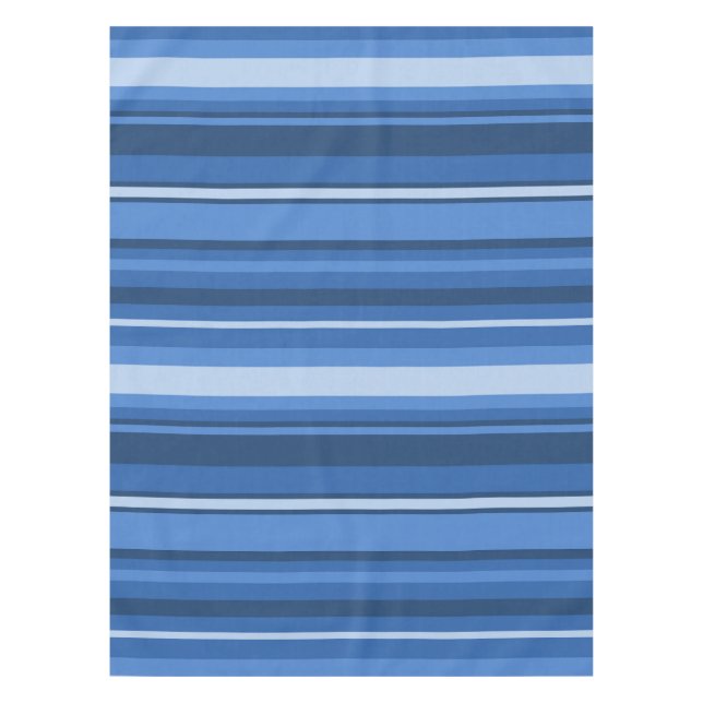 Monogramm blaue Streifen Tischdecke (Vorderseite)