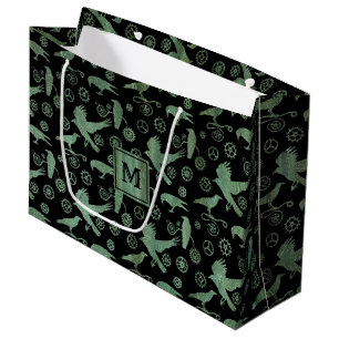 Monogramm-Block für Steampunk-Verdigris-Gänge Große Geschenktüte