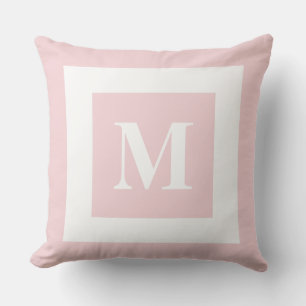 Monogramm Blockkissen mit Border Kissen