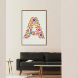 Monogramm-Blume Blumenbrief A Poster<br><div class="desc">Monogramm Blume Blumenbrief A Poster</div>