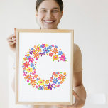 Monogramm-Blume Blumenschreiben C Poster<br><div class="desc">Monogramm-Blume Floral Letter C-Poster</div>