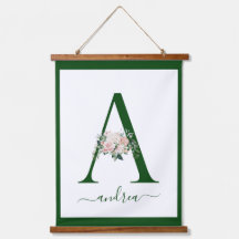 Monogramm Blumeninitiale A