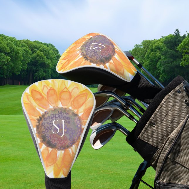 Monogramm Blumenmuster Golf Headcover (Von Creator hochgeladen)
