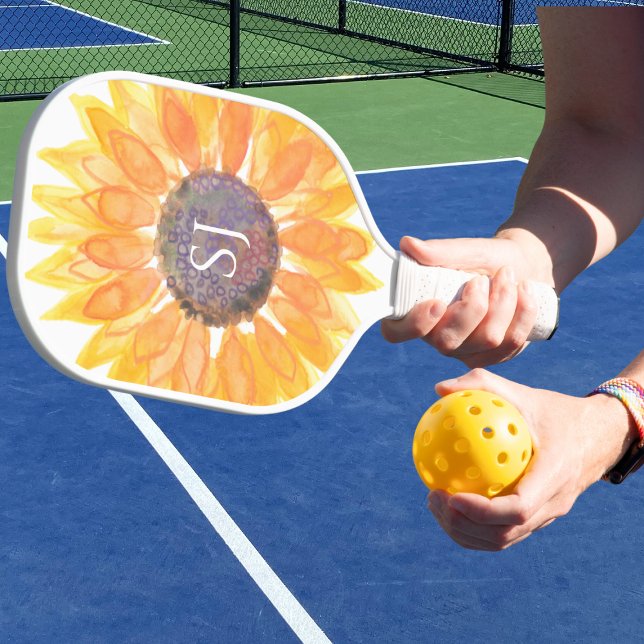 Monogramm Blumenmuster Pickleball Schläger (Von Creator hochgeladen)
