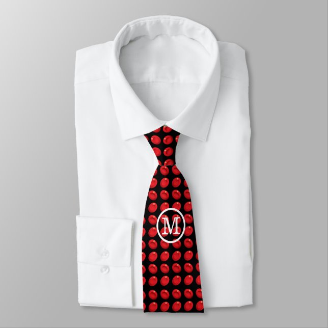 Monogramm-Blutzellen-Muster Krawatte (Gebunden)