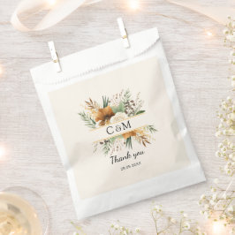 Monogramm, Boho, elegante Blume Geschenktütchen