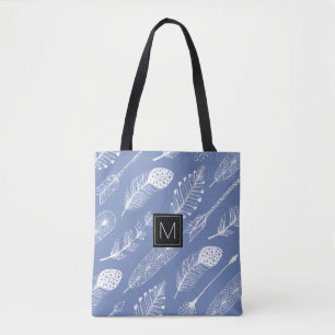 Monogramm Boho Feder und Pfeil-Muster