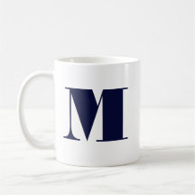 Monogramm Bold Moderne Minimalistische Navy Weiße