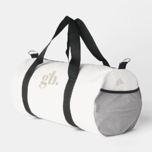 Monogramm Bold Vintage Elegant Elfenbein Duffle Bag