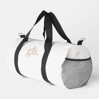 Monogramm Bold Vintage Elegant Elfenbein Duffle Bag
