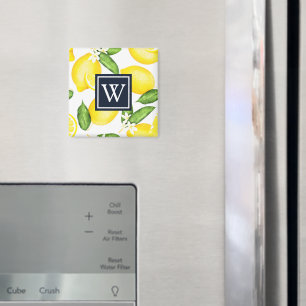 Monogramm Botanischer Zitrone Magnet