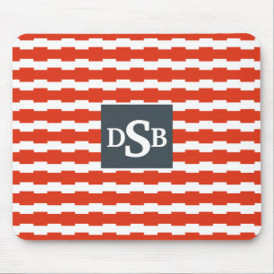 Monogramm Boxstripe Muster Mousepad