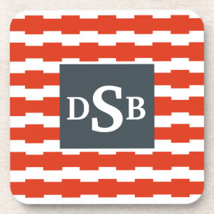 Monogramm Boxstripe Muster Untersetzer