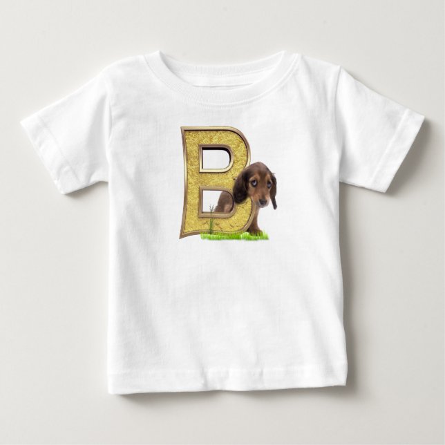 Monogramm - Brief B - Hauptstadt Baby T-shirt (Vorderseite)