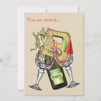 Monogramm - Brief B - Hauptstadt Einladung