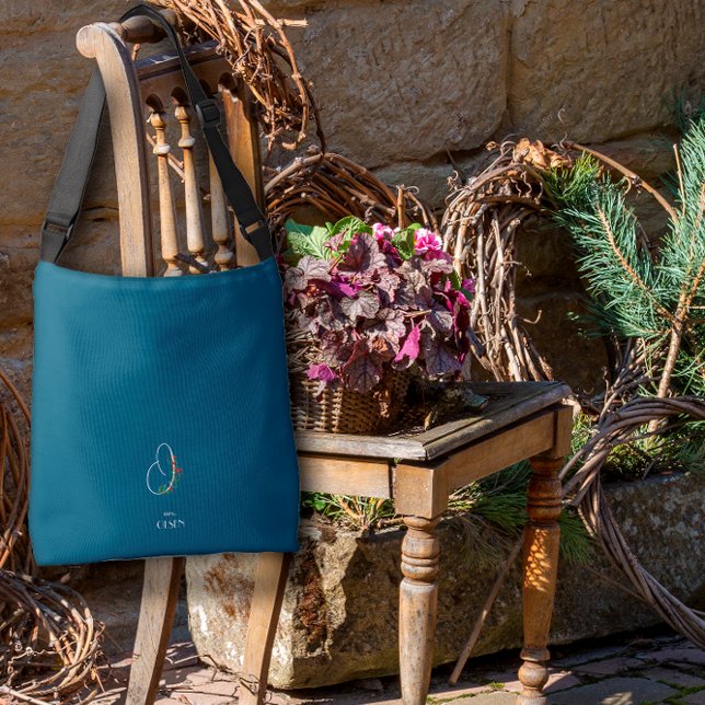 Monogramm-Brief des Pflegepersonals dunkelblau Tragetaschen Mit Langen Trägern (Von Creator hochgeladen)