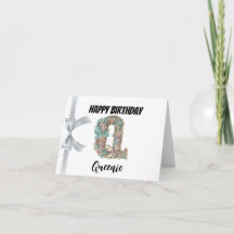 Monogramm Brief "Q" Alles Gute zum Geburtstag