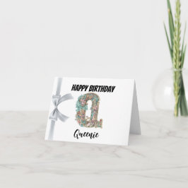 Monogramm Brief "Q" Alles Gute zum Geburtstag Karte