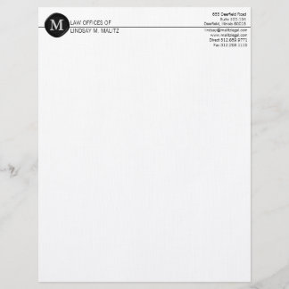 Monogramm-Briefköpfe Briefkopf