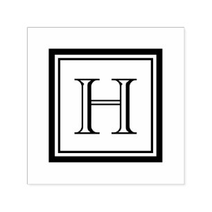 Monogramm-Briefmarke des Classic Square Permastempel