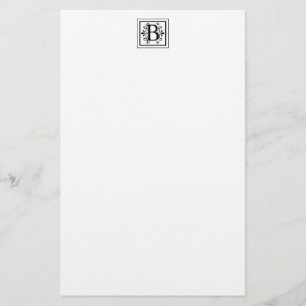 Monogramm-Briefpapier des Buchstabe-B Briefpapier