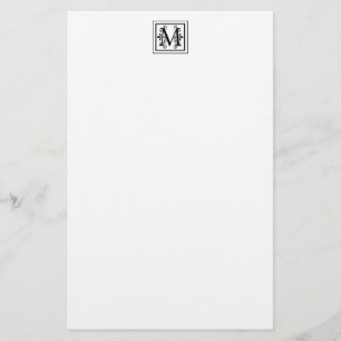 Monogramm-Briefpapier des Buchstabe-M Briefpapier