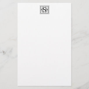Monogramm-Briefpapier des Buchstabe-S Briefpapier