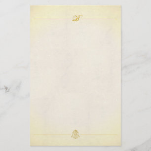Monogramm-Briefpapier-Vintage Pergamentpapier-Art Briefpapier