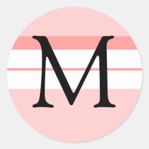 Monogramm-Briefumschlag für die Briefumschlag leic Runder Aufkleber