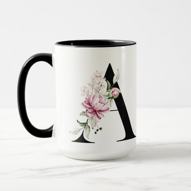 Monogramm Buchstabe A Brautjungfer Kaffeetasse (Links)