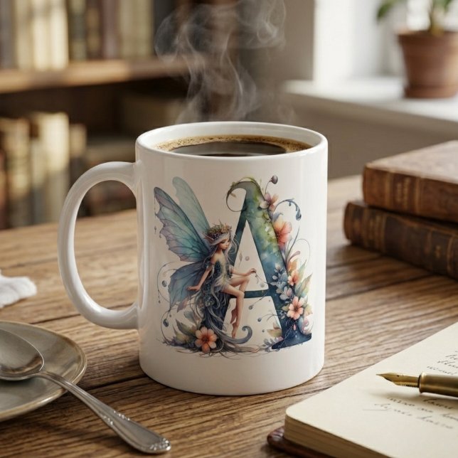 Monogramm Buchstabe A Fee Kaffeetasse (Von Creator hochgeladen)