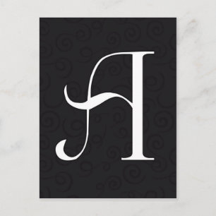 Monogramm Buchstabe A Postkarte