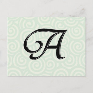 Monogramm Buchstabe A Postkarte