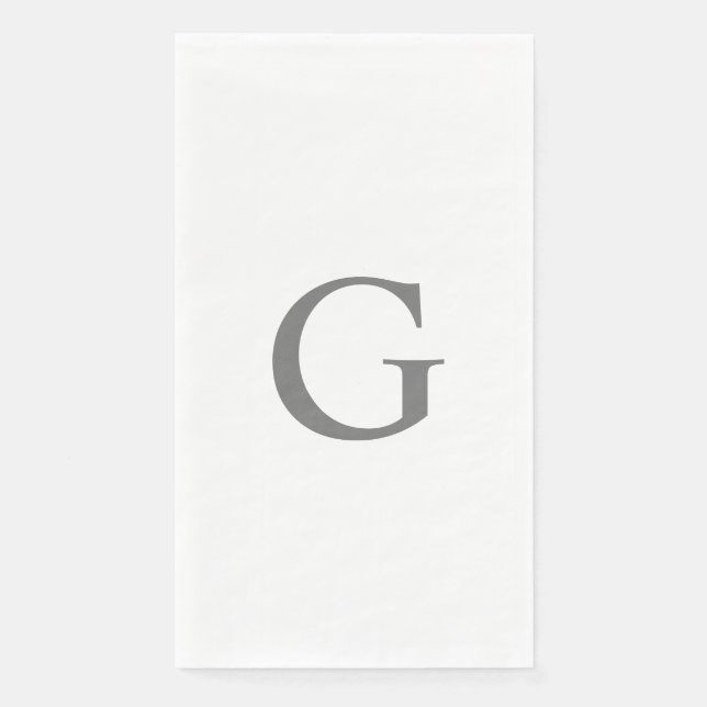 Monogramm Buchstabe Anfangsbuchstabe Abschlussfeie Serviette (Vorderseite)