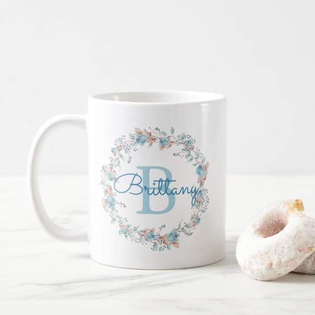 Monogramm - Buchstabe B, benutzerdefinierte Tasse (Mit Donut)