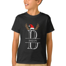Monogramm Buchstabe B Xmas Name Geweih Santa Hut