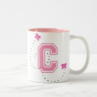 Monogramm Buchstabe C Zweifarbige Tasse
