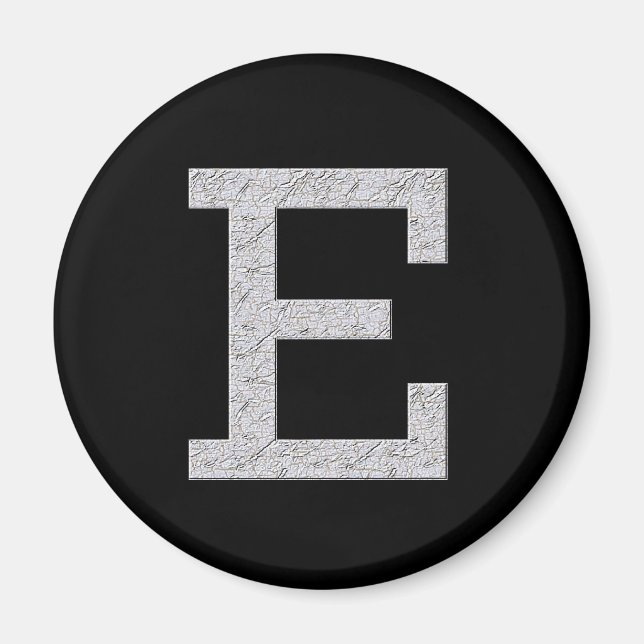 Monogramm Buchstabe E Magnet (Vorne)