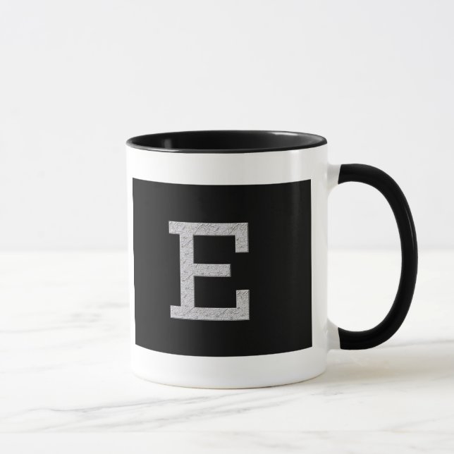 Monogramm-Buchstabe E Tasse (Rechts)