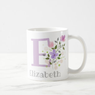 Monogramm Buchstabe E & Vorname Kaffeetasse