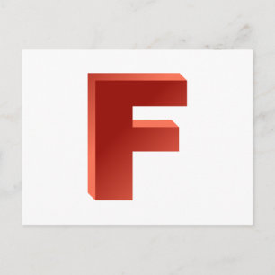 Monogramm Buchstabe F Postkarte