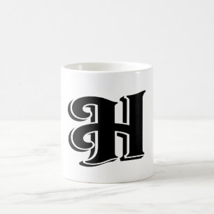 Monogramm Buchstabe H Name Anfangsbuchstabe Kaffeetasse