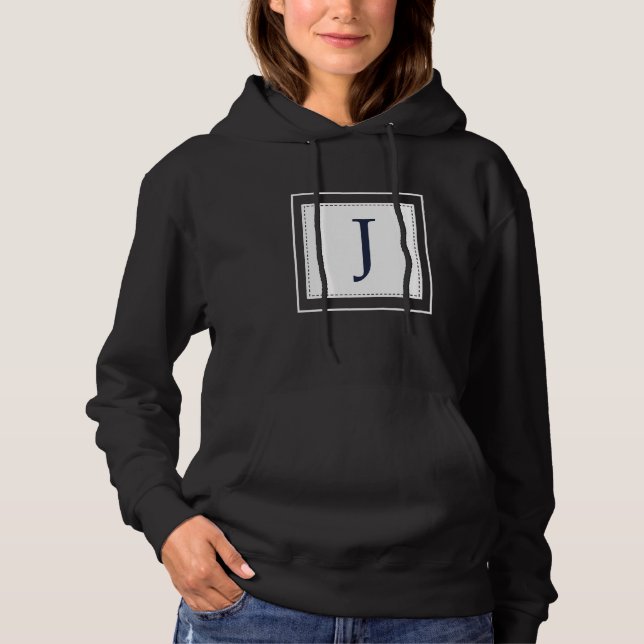 Monogramm Buchstabe J Alphabet J Anfangsbuchstabe  Hoodie (Vorderseite)
